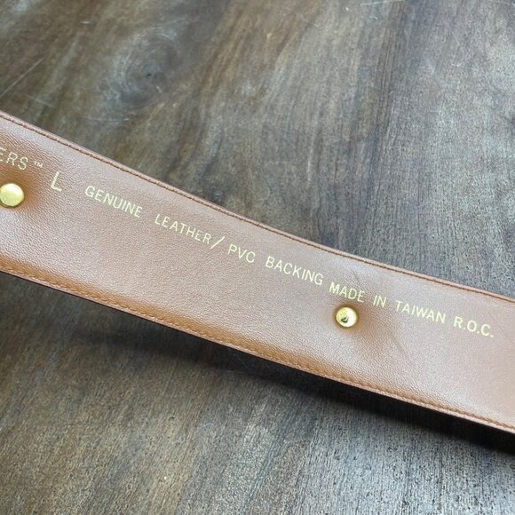 Chance Encounters Brown Genuine Leather Medallion Belt Women's Size Large Boho - Picture 7 of 7